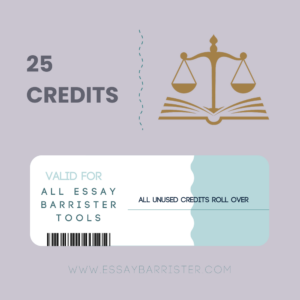 25 essay barrister credits