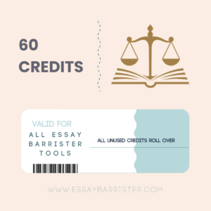 60 essay barrister credits