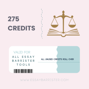 275 essay barrister credits