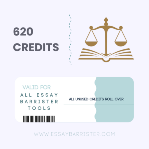 620 Essay barrister credits
