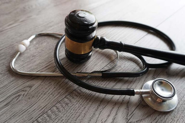 Gavel and stethascope